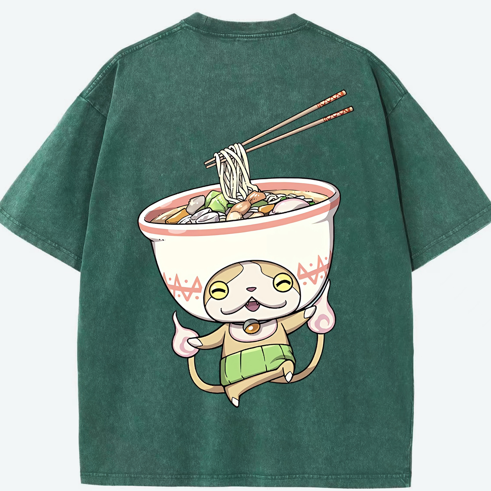 （画像用） 妖怪ウォッチ Yo-kai Watch 綿100% ヴィンテージ風 半袖Tシャツ（背面プリント）